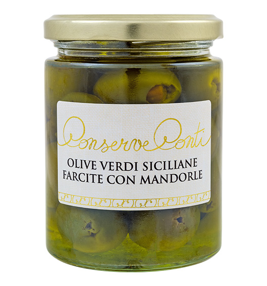 Oliven gefüllt mit Mandeln